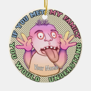 Na Na Family Face Ceramic Ornament