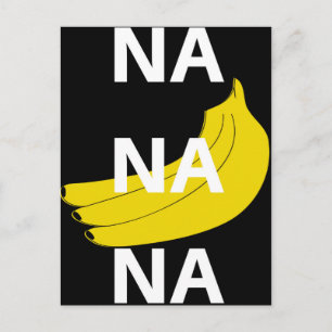 Na Na Na Banana Illustration Design Text Postcard