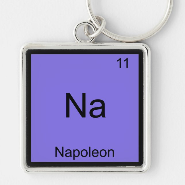 Na - Napoleon Funny Chemistry Element Symbol Tee Keychain (Front)