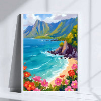 Na Pali Coast Kauai Hawaii Coastline Painting