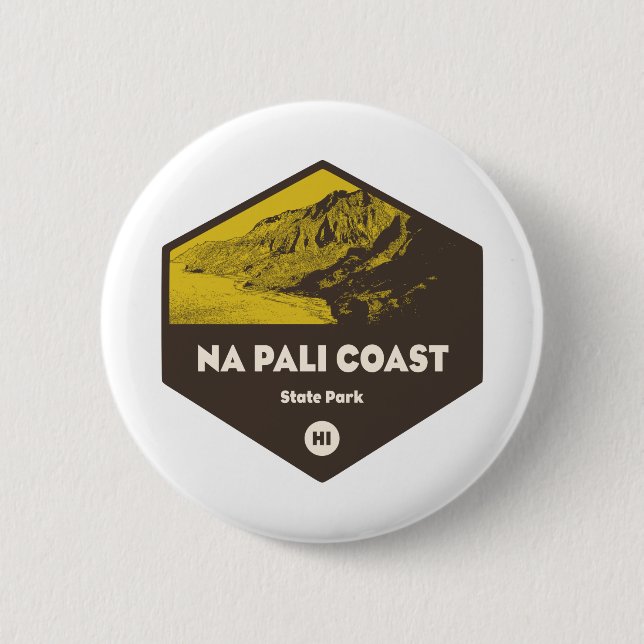 Nā Pali Coast State Park Hawaii 2 Inch Round Button (Front)