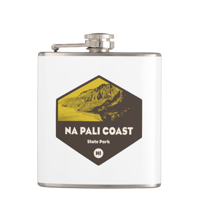 Nā Pali Coast State Park Hawaii Hip Flask (Front)