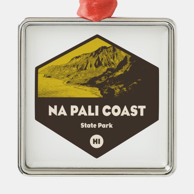 Nā Pali Coast State Park Hawaii Metal Ornament (Front)