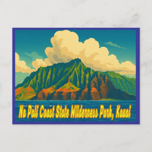 Na Pali Coast State Wilderness Park Holiday Postcard