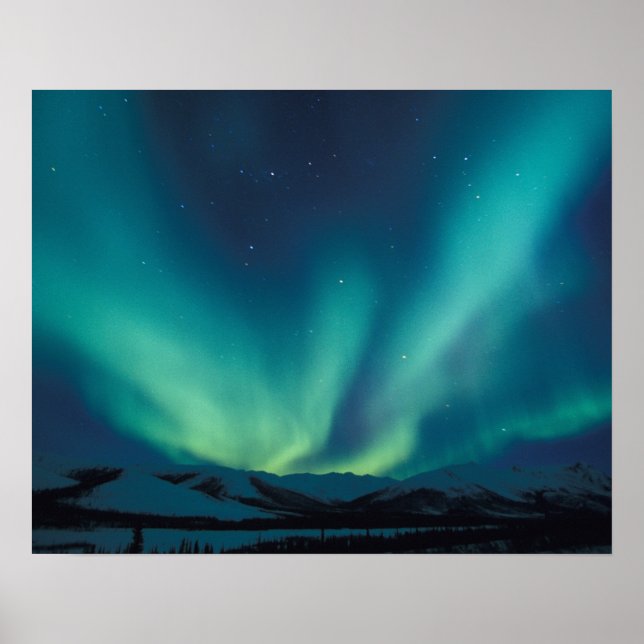 NA, USA, Alaska, Brooks Range, Curtains of green Poster (Front)
