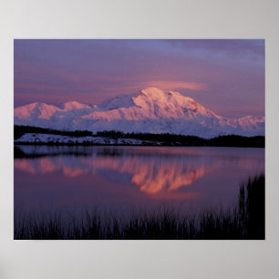 NA, USA, Alaska. Denali National Park. Mt Poster