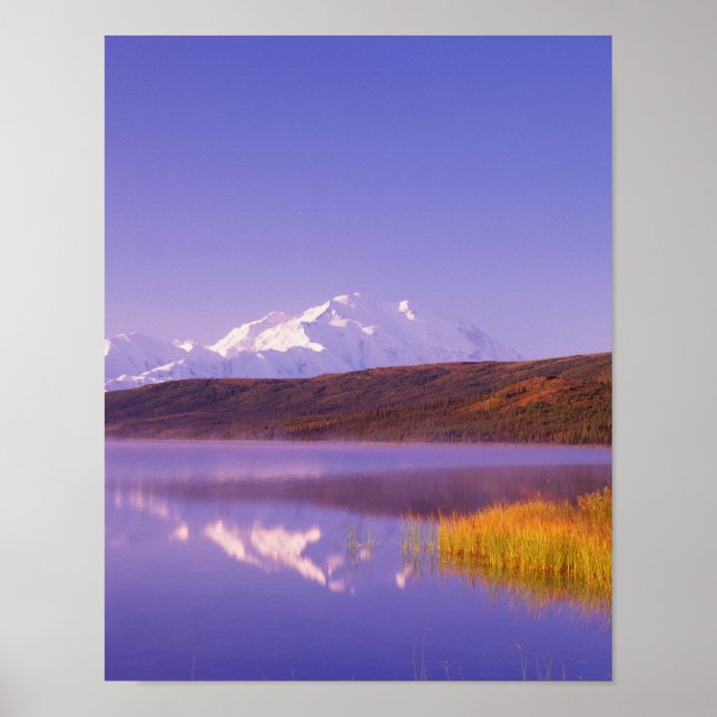 NA, USA, Alaska, Denali NP, Wonder Lake, Mt. Poster (Front)
