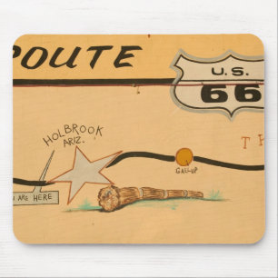NA, USA, Arizona, Holbrook Route 66 road mural Mouse Pad