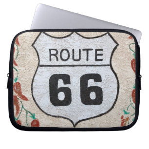 NA, USA, Arizona, Holbrook Route 66 street sign Laptop Sleeve