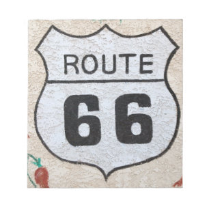 NA, USA, Arizona, Holbrook Route 66 street sign Notepad