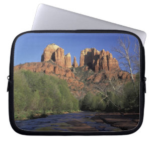 NA, USA, Arizona, Sedona. Cathedral Rock and Oak Laptop Sleeve