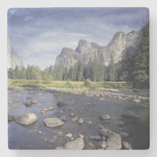 NA, USA, California, Yosemite NP, Valley view Stone Coaster