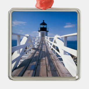 NA, USA, Maine, Port Clyde.  Marshall Point 2 Metal Ornament