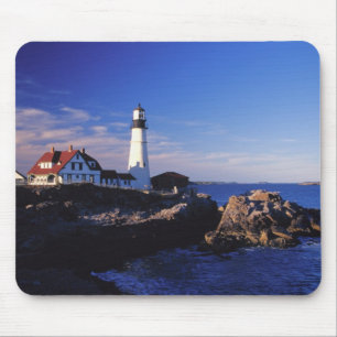 NA, USA, Maine. Portland Head lighthouse. Mouse Pad