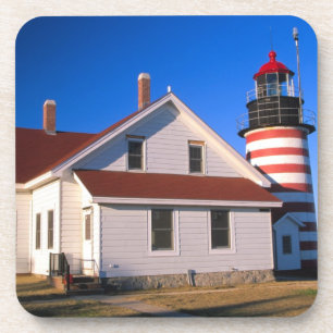 NA, USA, Maine. West Quoddy lighthouse near Coaster