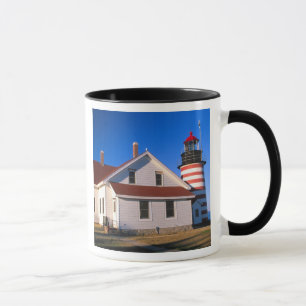 NA, USA, Maine. West Quoddy lighthouse near Mug