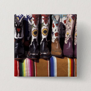 NA, USA, New Mexico, Santa Fe. Cowboy boots 2 Inch Square Button