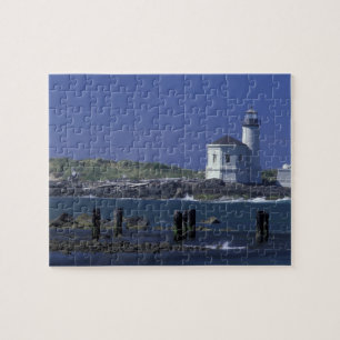 NA, USA, Oregon, Bandon, Coquille Lighthouse Jigsaw Puzzle