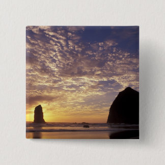 NA, USA, Oregon, Oregon Coast, Canon Beach with 2 Inch Square Button