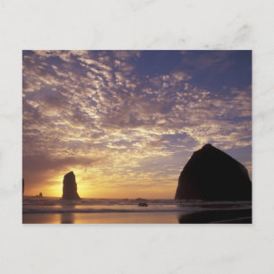 NA, USA, Oregon, Oregon Coast, Canon Beach with Postcard