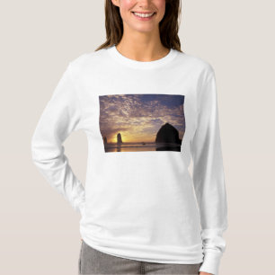 NA, USA, Oregon, Oregon Coast, Canon Beach with T-Shirt