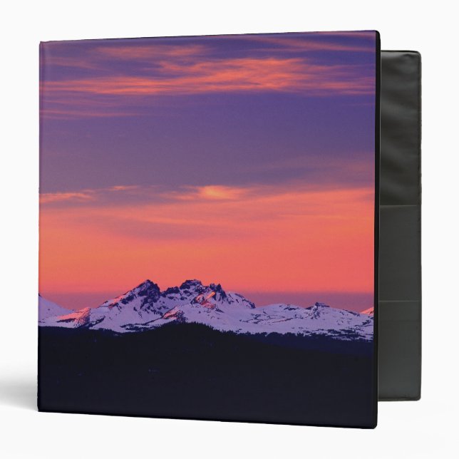 NA, USA, Oregon, The Three Sisters Mountains Binder (Front/Inside)