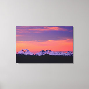 NA, USA, Oregon, The Three Sisters Mountains Canvas Print