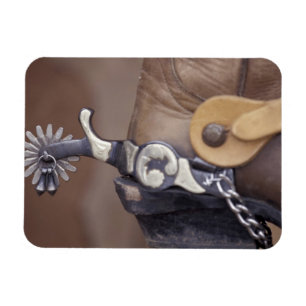 NA, USA, Texas, Lubbock Cowboy boot and spur Magnet