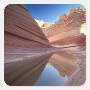 NA, USA, Utah, Vermillion Cliffs. Coyote Butte 2 Square Sticker