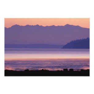 NA, USA, Washington, Conway. Olympic Mountains Photo Print