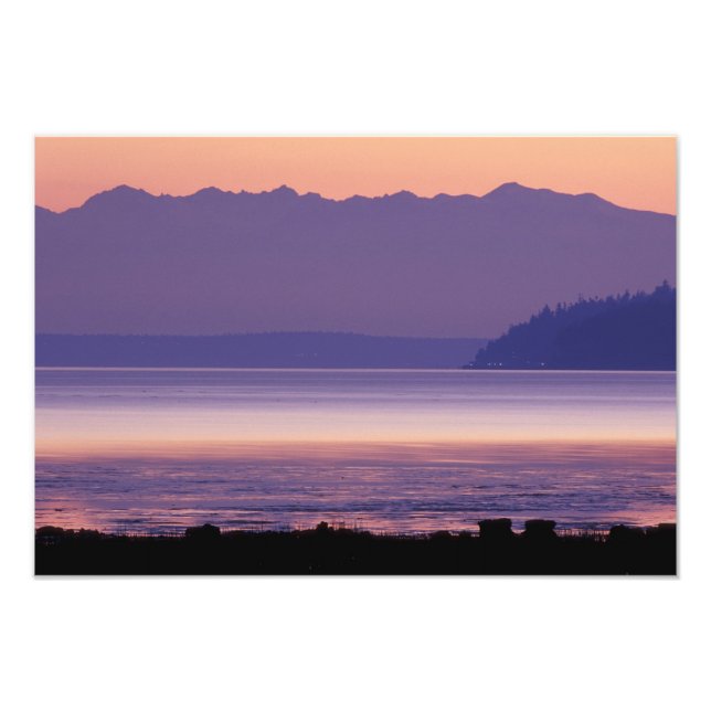 NA, USA, Washington, Conway. Olympic Mountains Photo Print (Front)