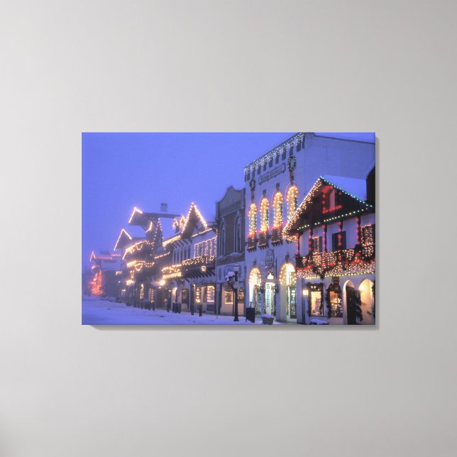 NA, USA, Washington, Leavenworth. Main Street Canvas Print (Front)
