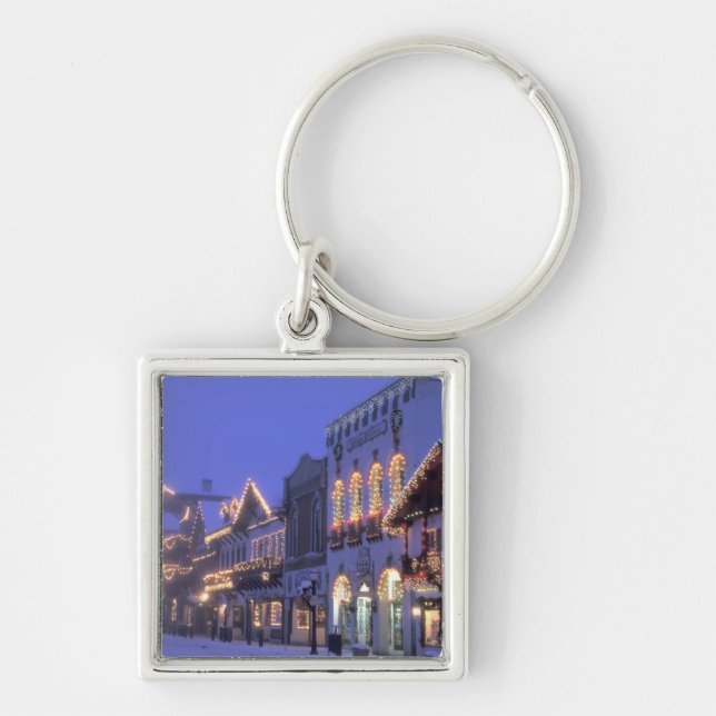 NA, USA, Washington, Leavenworth. Main Street Keychain (Front)