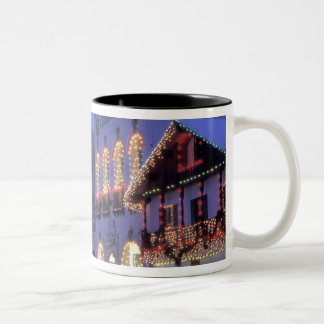 NA, USA, Washington, Leavenworth. Main Street Two-Tone Coffee Mug