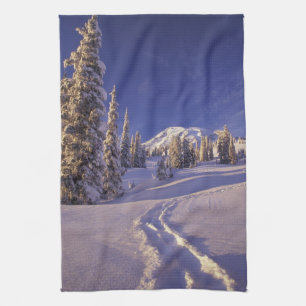 NA, USA, Washington, Mt. Rainier NP, Snowshoe Kitchen Towel
