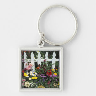 NA, USA, Washington, Sammamish, White picket Keychain