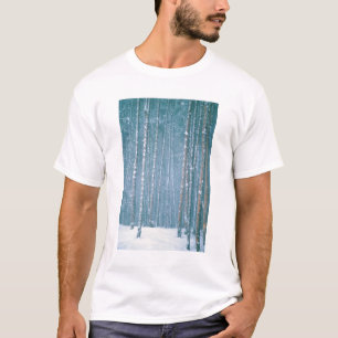 NA, USA, WY. Snowy winter scene among T-Shirt