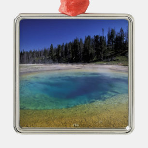 NA, USA, Wyoming, Yellowstone National Park. 2 Metal Ornament