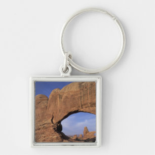 NA, Utah, Arches National Park. Double Arch Keychain