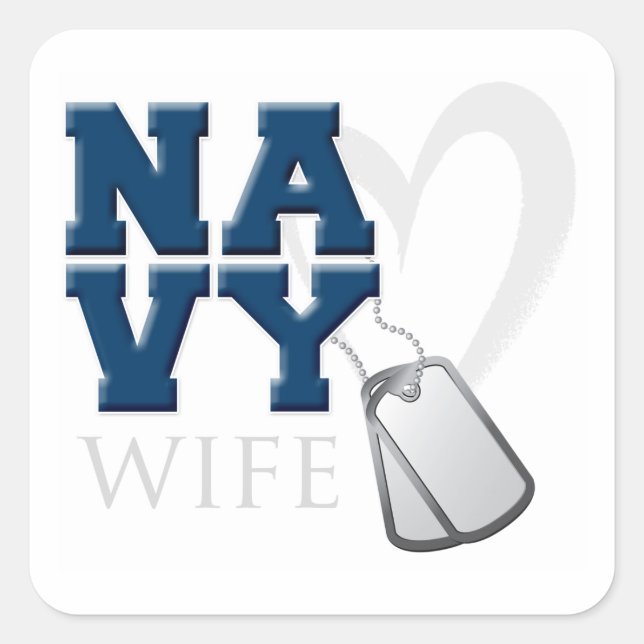 NA-VY wife Square Sticker (Front)