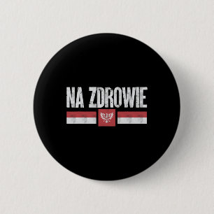 Na Zdrowie Funny Polish Christmas Santa Poland Pri 2 Inch Round Button