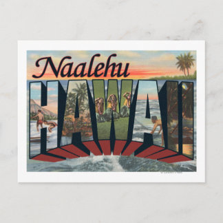 Naalehu, Hawaii - Large Letter Scenes Postcard