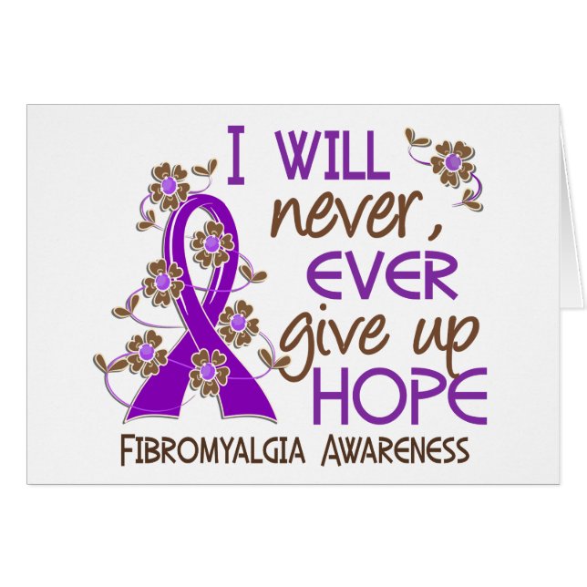 N'abandonnez jamais la fibromyalgie de l'espoir 4 (Devant horizontal)