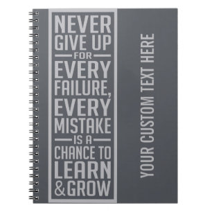 N'abandonnez jamais le carnet de motivation