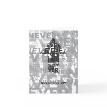 "N'abandonnez jamais" le carte pour notes