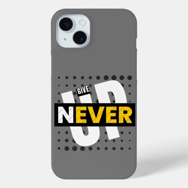 N'abandonnez jamais le coque iphone de devis inspi (Verso)