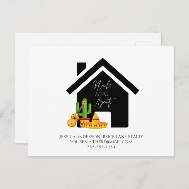 Nacho Average Agent Real Estate Marketing  Postcard (Front/Back)
