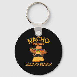 Nacho Average Billiard Player Cinco De Mayo Mexica Keychain