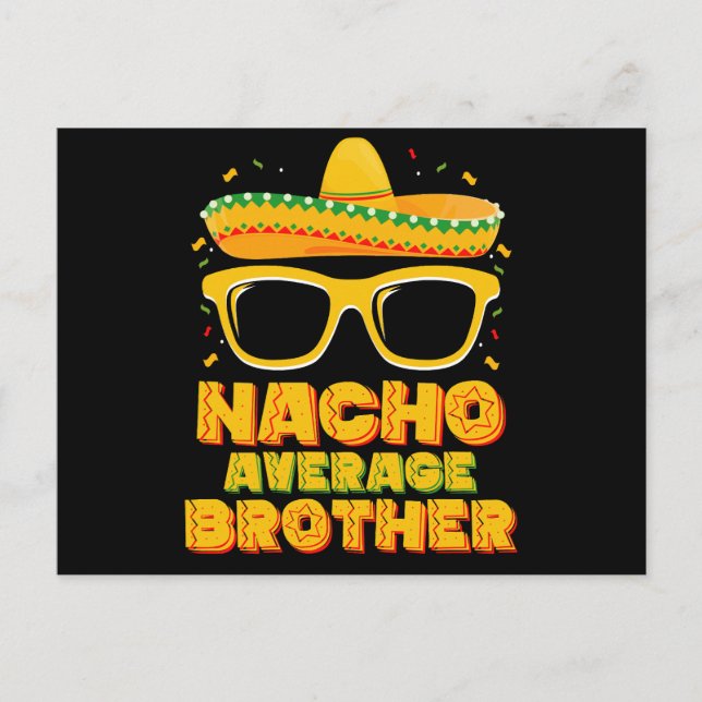 Nacho Average Brother Cinco Mayo Matching Family Postcard (Front)