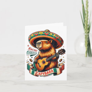 Nacho Average Capybara Cinco De Mayo Men Boys _1 Card
